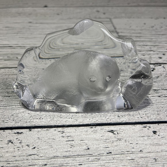 Other - Mats Jonasson Crystal Art Glass Baby Seal Sculpture Signed And Numbered J150